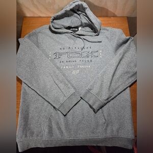 Fox Racing Pullover Hoodie Men’s XL Gray Family Forged Graphic | Charity Item